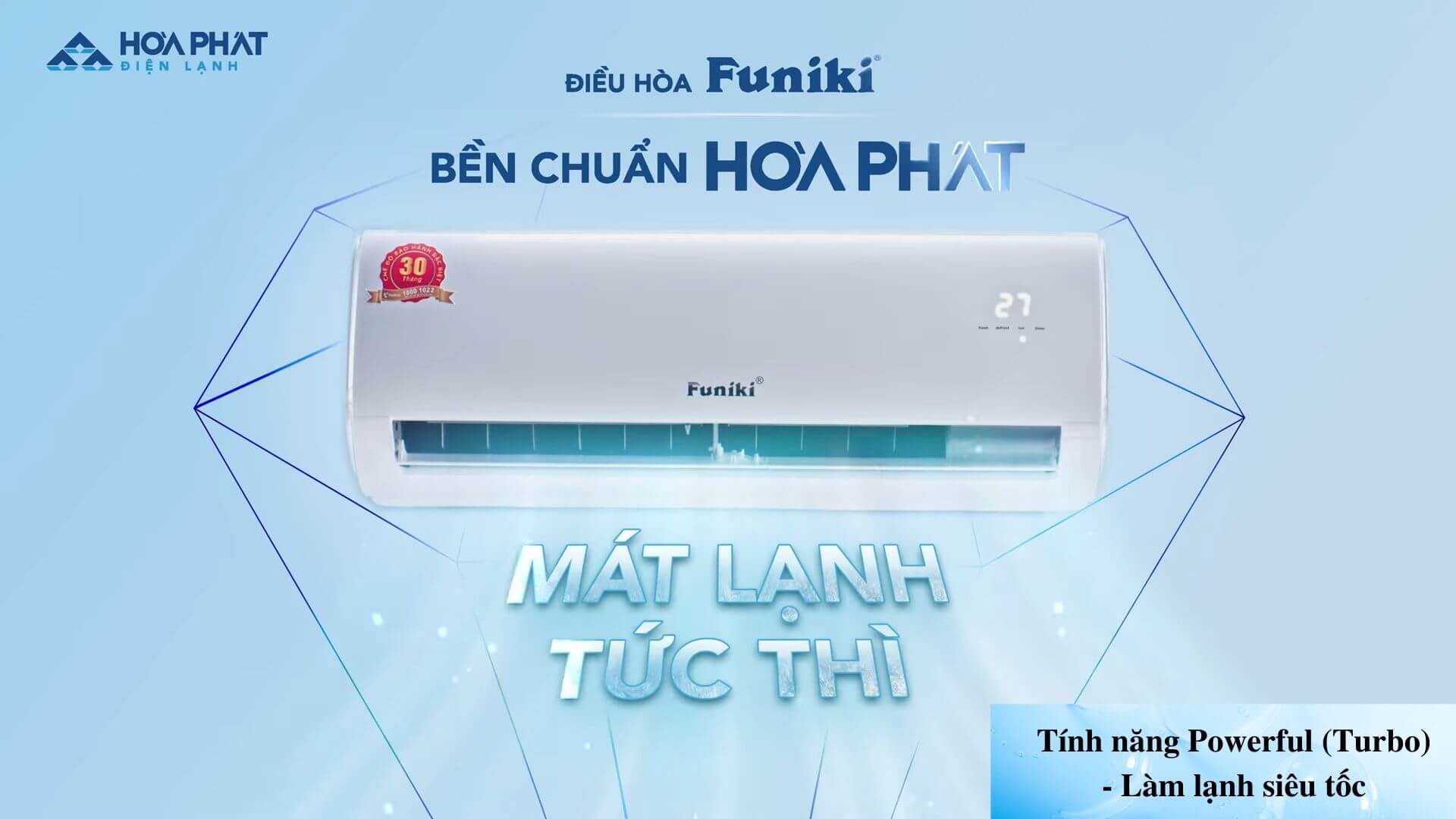 Tính năng Powerful (Turbo) - Làm lạnh siêu tốc chỉ từ 2 - 5 phút
